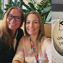 Cathrine Elin portrett og kake