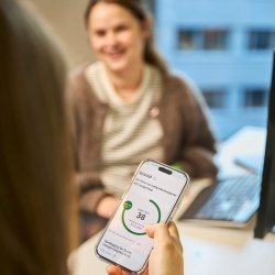 En person er logget inn i Helsekort for gravide på Helsenorge