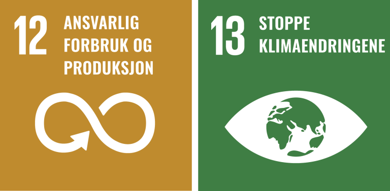 Illustrasjon FNs bærekraftsmål 12 og 13