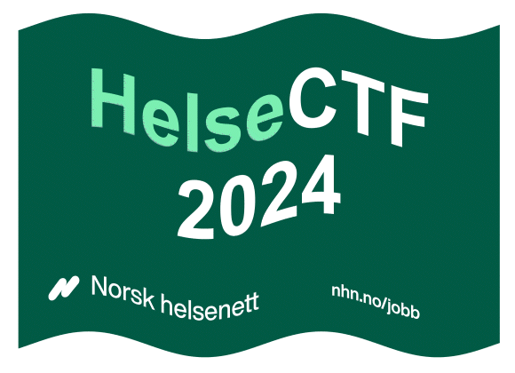 Animasjon av vaiende flagg med påskriften HelseCTF 2024