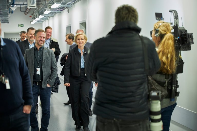 Helse- og omsorgsminister Ingvild Kjerkol på Sykehuset Østfold