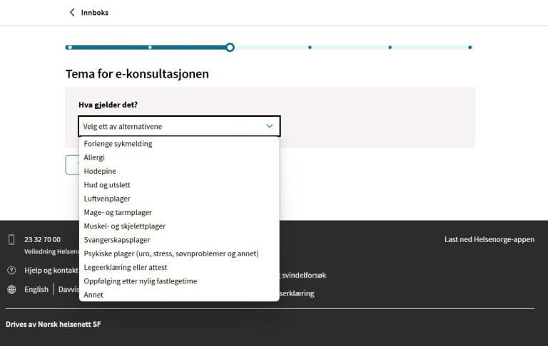 Tema for e-konsultasjon