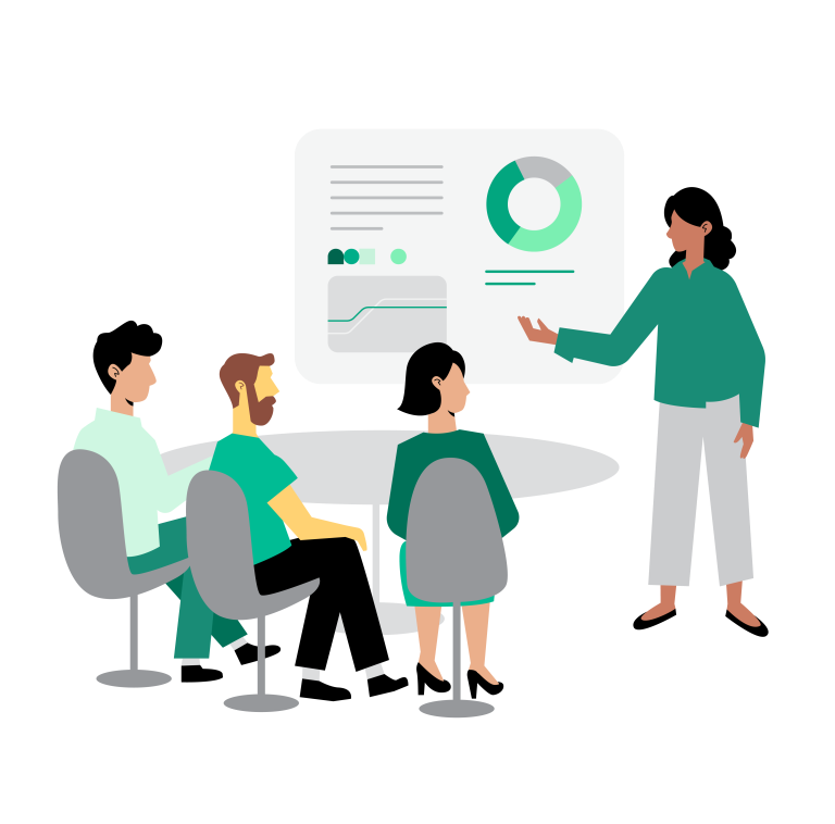 Illustrasjon av presentasjon